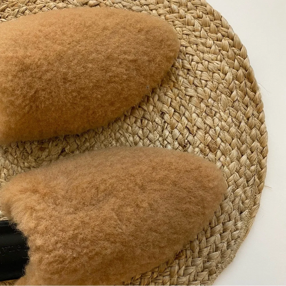 nwob JENNI KAYNE Shearling Mule in Natural - EU 37 - Picture 4 of 14